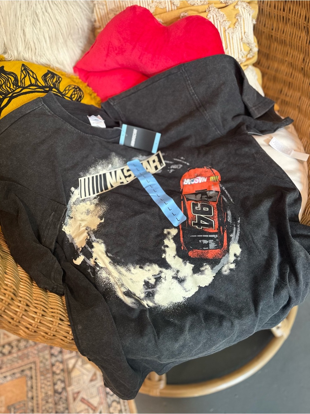 Nascar Black Tee with Red #84 Racing Car Graphic